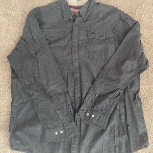 Simms grey snap button shirt